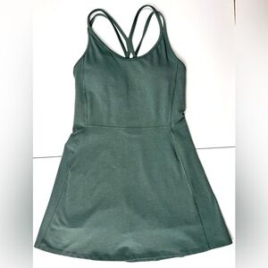 Old Navy Active PowerChill Go Dry Olive Green Tennis Dress Strappy Back Small